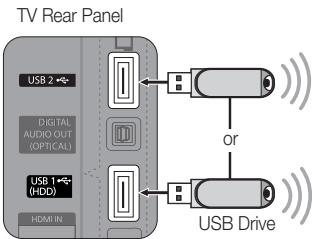 SAMSUNG UE-40C5100 - Connecting a USB Device - 1