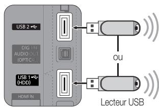 SAMSUNG UE-40C5100 - Connexion d'un périphérique USB - 1