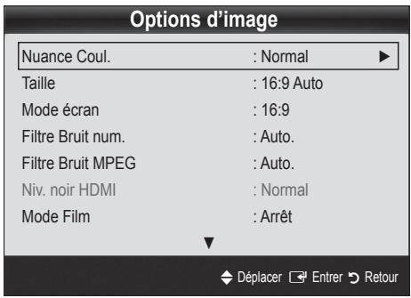 SAMSUNG UE32C6710US - Options d'image - 2