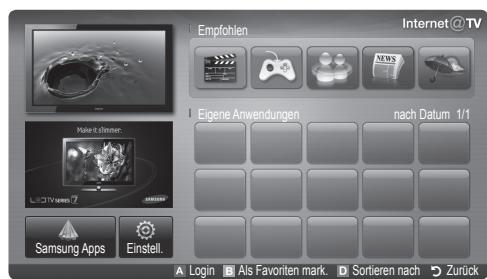 SAMSUNG UE32C6710US - Erste Schritte mit Internet@TV - 2