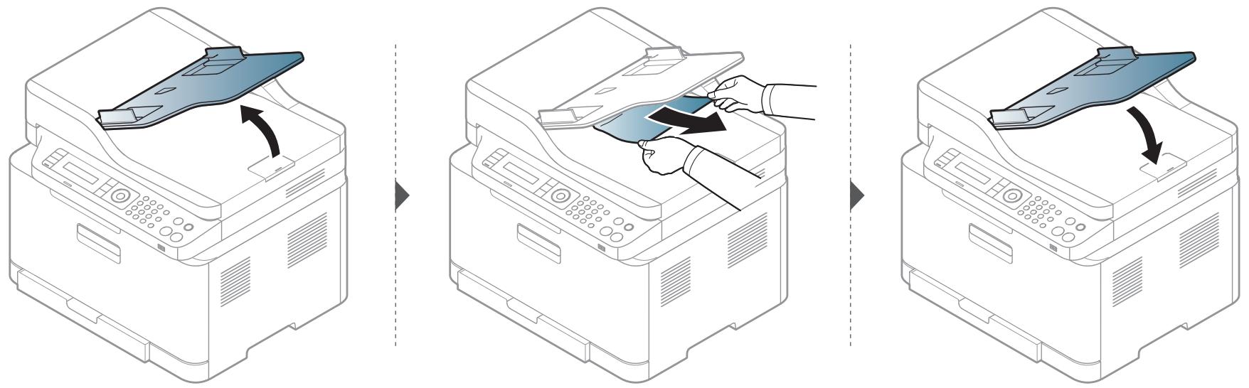 SAMSUNG CLX-3305FN - Papierstau (Original) in Scanner-Ausgabebereich - 2