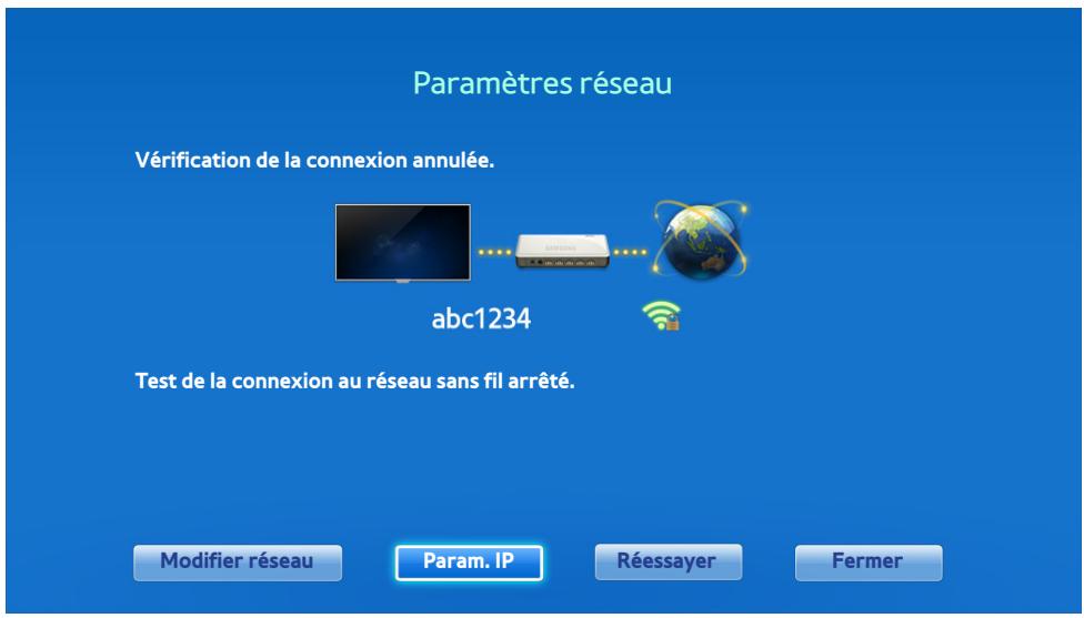 SAMSUNG UE65F6400 - Configuration manuelle du réseau sans fil - 2