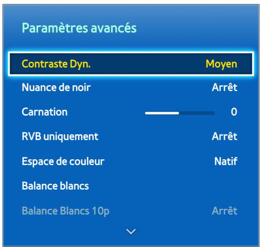 SAMSUNG UE65F6400 - Paramètres avancés - 1