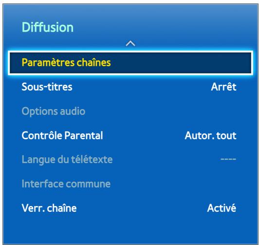 SAMSUNG UE65F6400 - Paramètres chaînes - 1