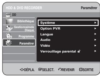 SAMSUNG DVD-HR734 - Appuyez sur le bouton MENU, appareil en mode Arrêt. - 1