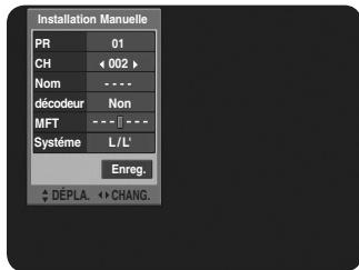 SAMSUNG DVD-HR734 - Appuyez sur les boutons ▲▼ pour sélectionner un PR (programme) que vous souhaitez éditer, supprimer ou alterner, puis appuyez sur le bouton ANYKEY. - 2