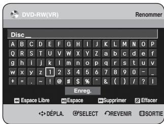 SAMSUNG DVD-HR734 - Modification du nom du disque - 6