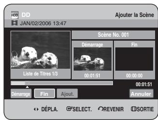 SAMSUNG DVD-HR734 - Ajout d'une scène - 3