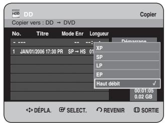 SAMSUNG DVD-HR734 - 8-1 Appuyez sur les boutons ▶ et ▼ pour sélectionner Mode Enr, puis appuyez sur le bouton OK. - 1