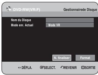 SAMSUNG DVD-HR734 - Appuyez sur les boutons ▲▼ pour sélectionner Gestionnaire de Disque, puis appuyez sur le bouton OK ou ▶. - 1