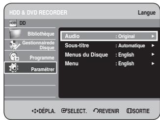 SAMSUNG DVD-HR734 - Appuyez sur le bouton MENU, appareil en mode Arrêt. - 2