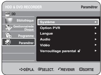 SAMSUNG DVD-HR734 - Configuration des options d'affichage vidéo - 1