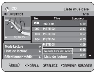 SAMSUNG DVD-HR734 - Appuyez sur les boutons ▲▼ pour sélectionner Liste de lecture, puis sur le bouton OK ou ▶. - 1
