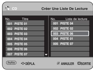 SAMSUNG DVD-HR734 - Appuyez sur les boutons ▲▼ pour sélectionner les pistes dans l'ordre où vous souhaitez les lire, puis appuyez sur le bouton OK. - 2