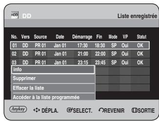 SAMSUNG DVD-HR734 - Supprimer la Liste enregistrée - 1