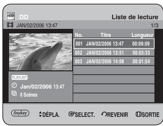 SAMSUNG DVD-HR734 - Appuyez sur le bouton PLAY LIST, appareil en mode Stop ou Lecture. - 1