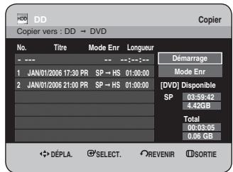 SAMSUNG DVD-HR734 - Appuyez sur les boutons OK ou ▶ pour sélectionner Démarrage, puis appuyez sur le bouton OK. - 1