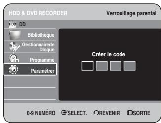 SAMSUNG DVD-HR734 - Configuration du verrouillage parental - 3