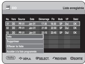 SAMSUNG DVD-HR734 - Effacer la Liste enregistrée - 1