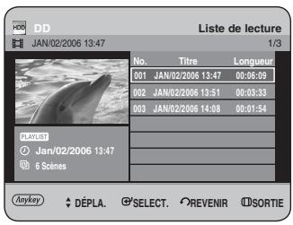 SAMSUNG DVD-HR734 - Appuyez sur le bouton PLAY LIST, appareil en mode Stop ou Lecture. - 1