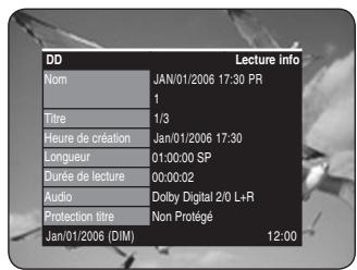 SAMSUNG DVD-HR734 - - A propos du bouton INFO - - 3
