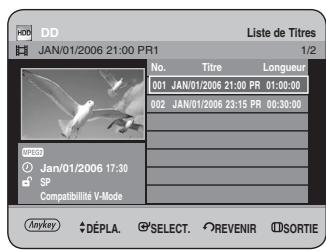 SAMSUNG DVD-HR734 - Appuyez sur les boutons ◀▶ pour sélectionner Oui, puis appuyez sur le bouton OK. - 2