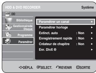SAMSUNG DVD-HR734 - Réglage de la mise hors tension automatique - 2
