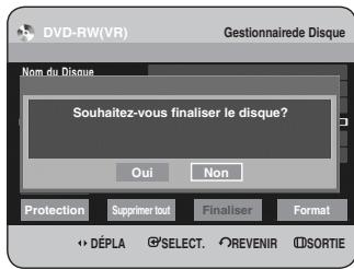 SAMSUNG DVD-HR734 - Appuyez sur les boutons ▲▼◀▶ pour sélectionner Finaliser, puis appuyez sur le bouton OK. - 1