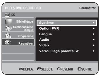 SAMSUNG DVD-HR734 - Configuration des options de sortie vidéo - 1