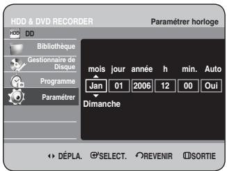 SAMSUNG DVD-HR734 - Réglage de l'horloge - 4