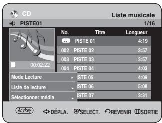 SAMSUNG DVD-HR734 - Appuyez sur le bouton ANYKEY au cours de la lecture de la Liste de musique. - 1