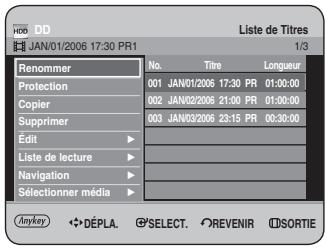 SAMSUNG DVD-HR734 - Utilisation du bouton MENU. - 1