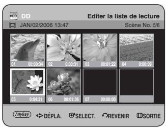 SAMSUNG DVD-HR734 - Déplacement d'une scène (changement de la position d'une scène) - 4