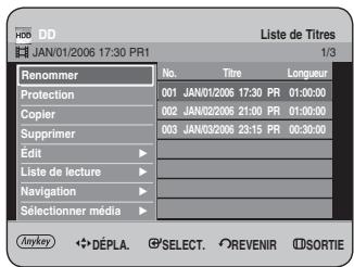SAMSUNG DVD-HR734 - Utilisation du bouton MENU. - 1
