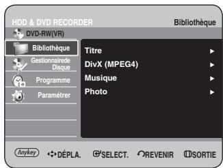 SAMSUNG DVD-HR734 - Appuyez sur le bouton MENU, appareil en mode Arrêt. - 1