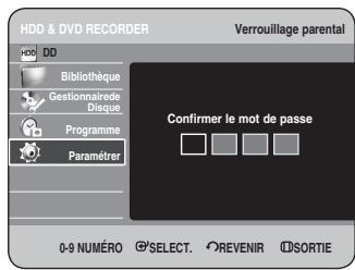 SAMSUNG DVD-HR734 - Configuration du verrouillage parental - 4