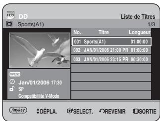 SAMSUNG DVD-HR734 - Appuyez sur les boutons ▲▼◀▶ pour sélectionner Enreg., puis appuyez sur le bouton OK. - 1