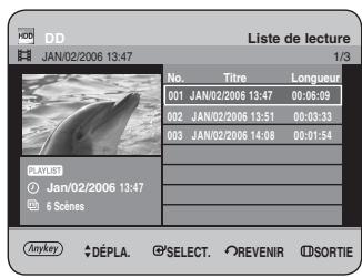 SAMSUNG DVD-HR734 - Utilisation du bouton PLAY LIST - 1