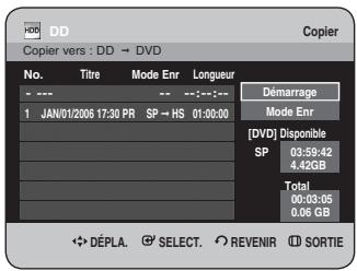 SAMSUNG DVD-HR734 - Appuyez sur le bouton OK ou ▶ pour sélectionner Démarrage, puis appuyez sur le bouton OK. - 1