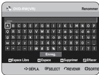 SAMSUNG DVD-HR734 - Modification du nom du disque - 5