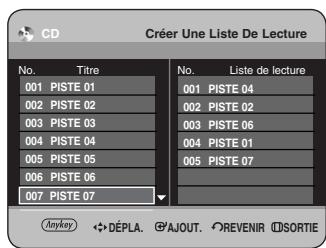 SAMSUNG DVD-HR734 - Appuyez sur les boutons ▲▼ pour sélectionner les pistes dans l'ordre où vous souhaitez les lire, puis appuyez sur le bouton OK. - 1