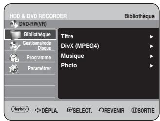 SAMSUNG DVD-HR734 - Appuyez sur le bouton MENU, appareil en mode Arrêt. - 1