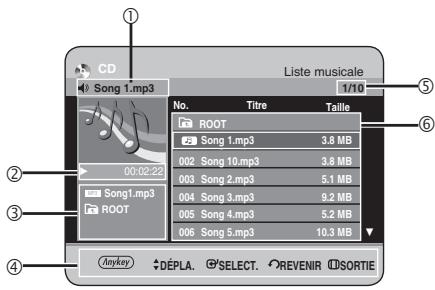 SAMSUNG DVD-HR734 - MP3 Screen Elements - 1