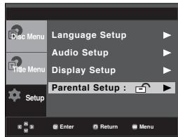 SAMSUNG DVD-P270K - Setting Up the Rating Level - 2