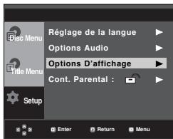 SAMSUNG DVD-P270K - Configuration des options d'affichage - 1