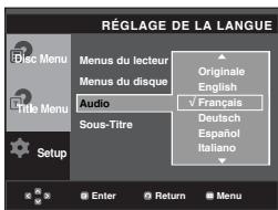 SAMSUNG DVD-P270K - Utilisation de la langue audio - 1