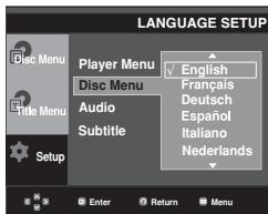 SAMSUNG DVD-P270K - Using the Disc Menu Language - 1