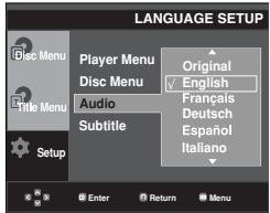 SAMSUNG DVD-P270K - Using the Audio Language - 1