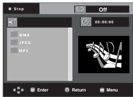 SAMSUNG DVD-P270K - Clips Menu for MP3/WMA/JPEG/CD Audio - 1
