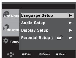 SAMSUNG DVD-P270K - Using the Setup Menu - 1